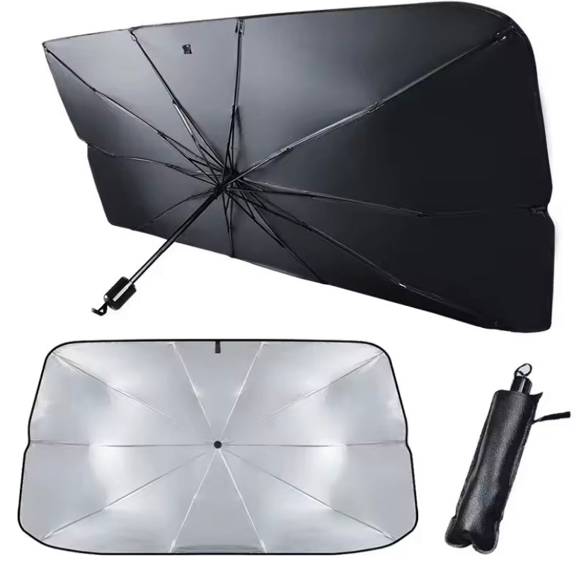Parasol para coche, protector solar retráctil, aislamiento térmico, parabrisas delantero