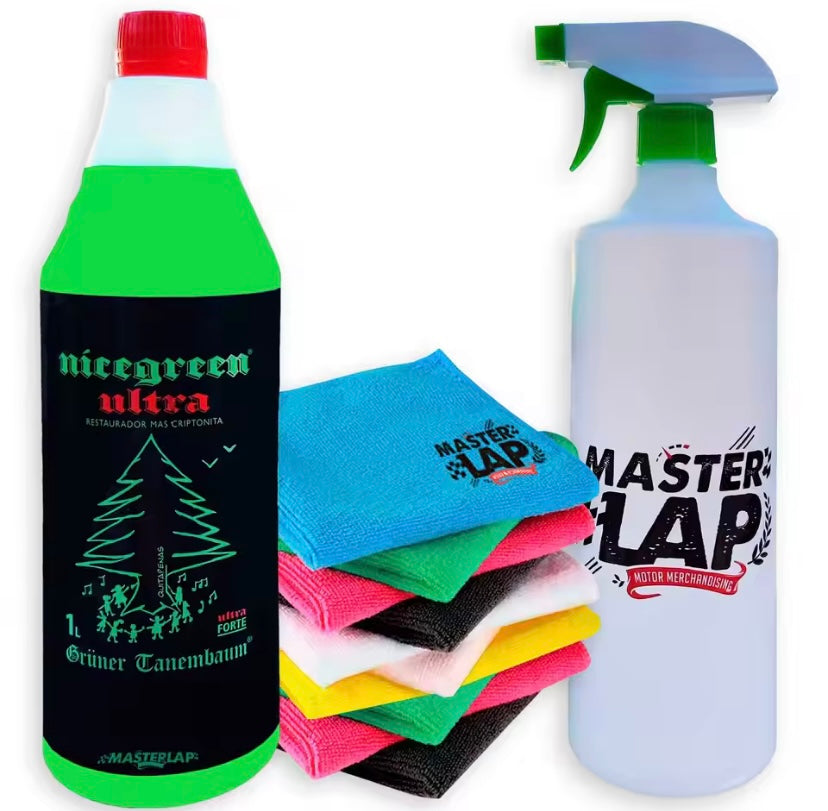 Nicegreen Ultra. Pack Completo - Multilimpiador Potente y Concentrado Limpieza Ecológica para Hogar, Oficina y Coche Master Lap