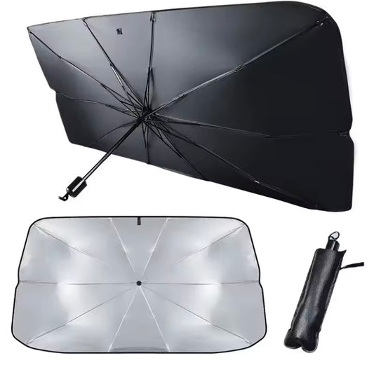 Parasol para coche, protector solar retráctil, aislamiento térmico, parabrisas delantero